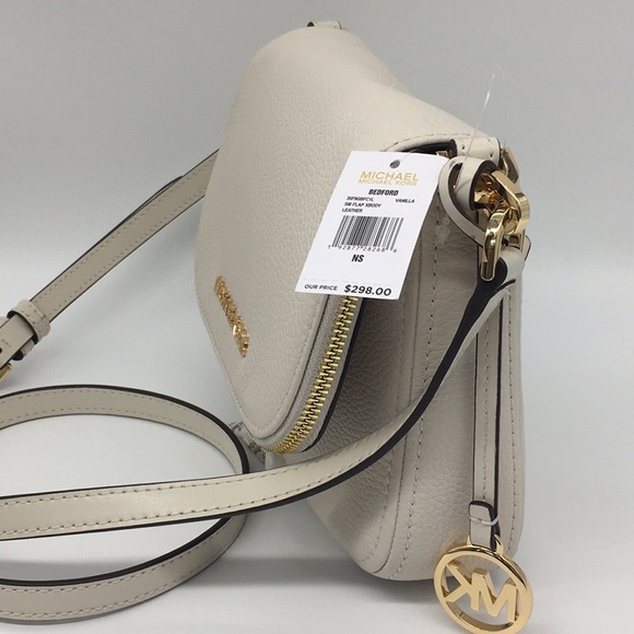 MICHAEL KORS BEDFORD SM FLAP XBODY Bag Vanilla - Picture 1 of 8